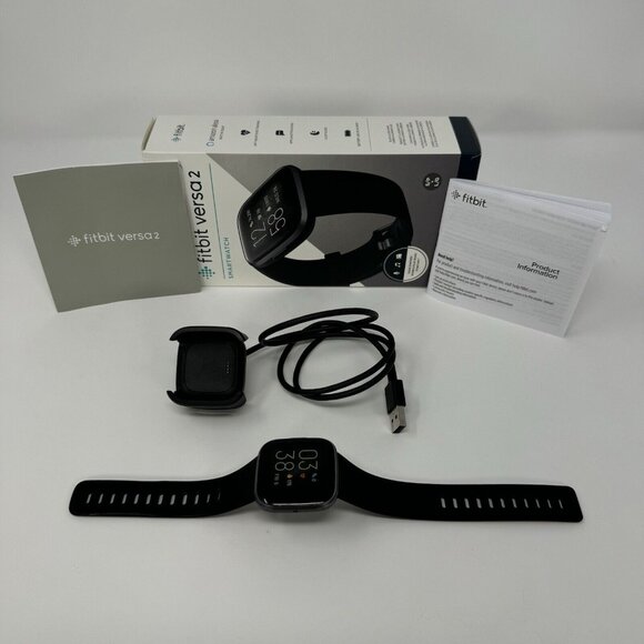 fitbit Accessories - Fitbit Versa 2 Activity Tracker Black w/Charger, No‎ Strap, READ DESCRIPTION
